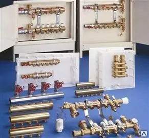 Фото №0 РЗ Коллектор с вентел. 4 вых 3/4"-1/2"