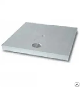 фото Крышка пластик с вырезом под водосточн. трубу серая с кругл.входом Ø 80,100