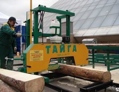 фото Ленточная пилорама бензиновая Тайга Т-3Б
