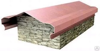 Фото №0 Парапет крыши полимерный 100x300x100 (красный, зеленый)