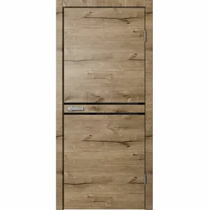 Фото №0 Дверь межкомнатная LF03 (Loft) черный АВС-пластик, ПВХ, Дуб Пацифик 2000х600мм