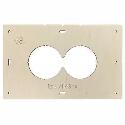 Фото №0 Шаблон для разметки установочных коробок на 2 отверстия 68мм
