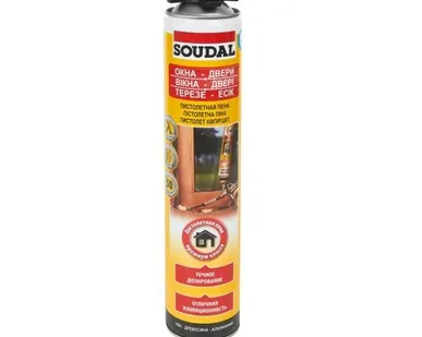 фото Монтажная пена пистолетная Саудал (Soudal PRO) летняя 750 мл