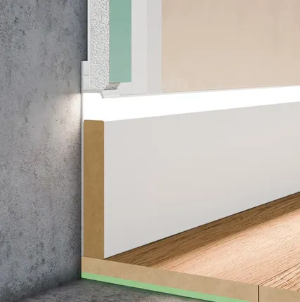 Фото №0 Скрытый плинтус Pro Design 323 белый