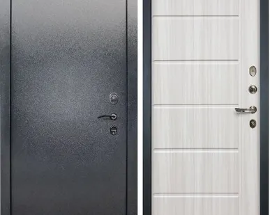 фото Входная дверь Барк Букле серый-42 Сандал белый