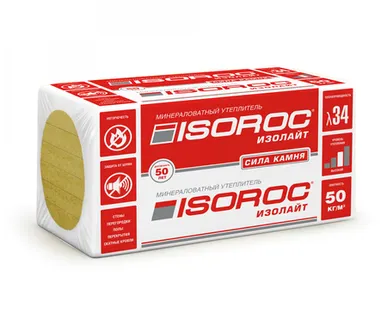 фото Утеплитель Isoroc Изолайт 50 кг/м3 1000х600х50 мм