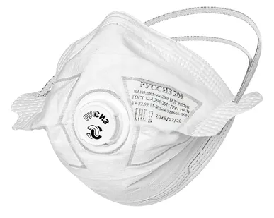 фото Респиратор РУССИЗ 201 с клапаном (класс FFP1 NR D), арт. 4631159791790, 1 шт.