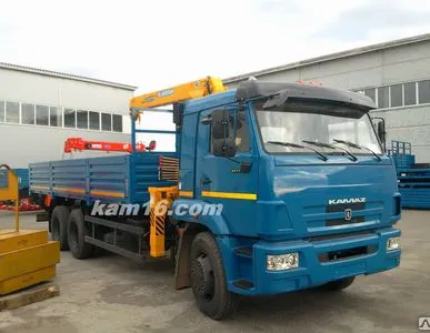 фото КАМАЗ 65117 бортовой с манипулятором Soosan 5.5 тн.