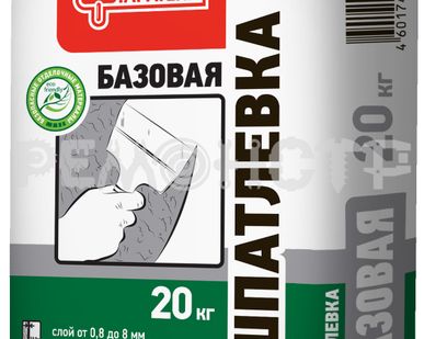 фото Шпатлевка вн/раб 20кг БАЗОВАЯ цементная Старатели (77) П