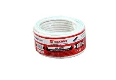 фото Кабель SAT 703B+Cu/Al/Cu (75%) 75Ом Б (уп.10м) Rexant 01-2431-10