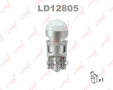 фото Лампа Светодиодная Led W5w T10 12V W2,1X9,5D Smdx1 6500K LYNXauto арт. LD12805