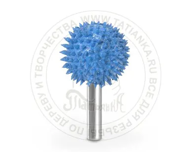 фото 6S1-125 - шар, Ø хвостовика 6мм X Ø фрезы 25,4мм (очень грубая/синяя) SUB-6S1-125