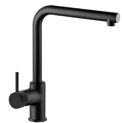 Фото №0 Смеситель для кухни AZARIO поворотный излив, керамический картридж, черный матовый