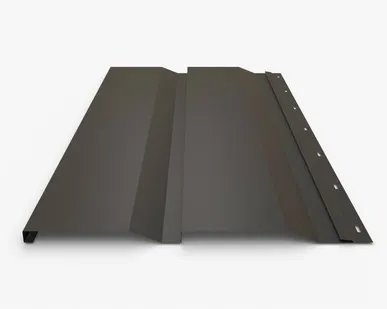 фото Сайдинг Металлический сайдинг «Корабельная доска» Premium, 0.5 мм RAL 8019, Серо-коричневый