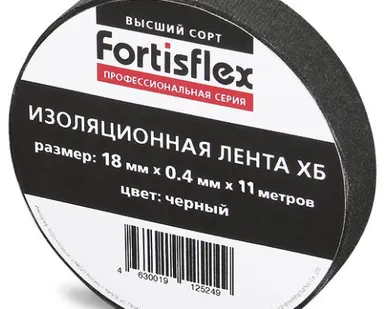 фото Изолента ХБ 18х0.4х11 черная (Fostisflex)