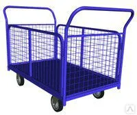 фото Тележка с сетчатыми бортами ТС 4 (ТП 23 С) 600х1200 (без колес)