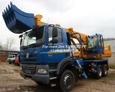 фото Универсальный экскаватор-планировщик УДС-114 на шасси Татра T158-8P5R32 ЕВРО V с телескопической стрелой  (UDS 114R10) в наличии! Цена договорная! Продажа в лизинг и кредит! Успей купить сейчас! Доставим в любой регион России!  МЫ ПРОДАЁМ ТОЛЬКО НОВУЮ ТЕХНИКУ!!!  UDS- 114 R10 на шасси TATRA T158-8P5R32 6х6.2 Е5   в комплекте с кондиционером и автономным воздушным отопителем в кабине шасси, предпусковым подогревом двигателя шасси, выпуска апрель 2017 года.  Универсальный экскаватор-планировщик на шасси T158-