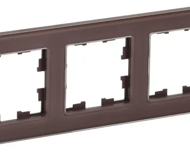 фото Рамка 3-м BRITE РУ-3-2-БрТБ стекло темн. бронза IEK BR-M32-G-K45