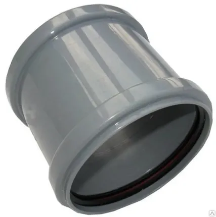 Фото №0 Муфта канализационная пластиковая ПВХ