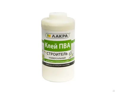 фото Клей ПВА универсальный Строитель (канистра) ЛАКРА 4 кг