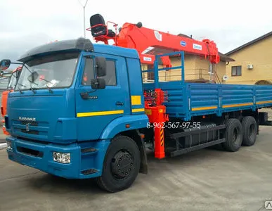 фото КамАЗ 65117 с кму kanglim новый