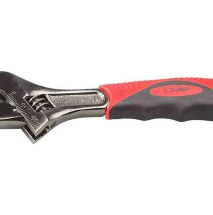 Фото №0 Ключ разводной ЗУБР, 200мм, увеличен зев 30мм