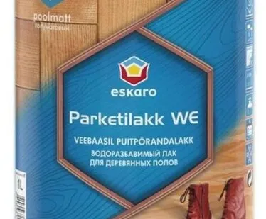 фото Лак ESKARO Лак для отделки паркета ESKARO Parketilakk WE 1 л полуматовый акриловый