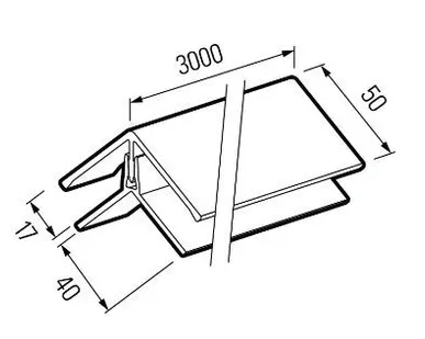 фото FS 222 - Планка (2 компонентная) угол универсальный KerraFront Золотой Дуб