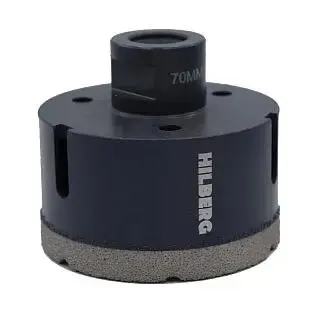 Фото №0 Коронка алмазная 70 мм с воском Super Hard, Hilberg