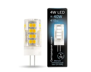 фото Светодиодная лампа Gauss 4W 410Lm 4100K G4 107307204