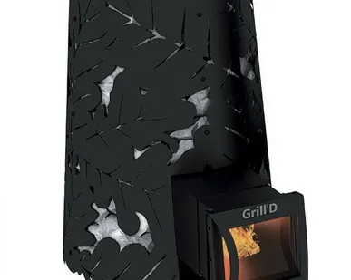 фото Печь для бани Grill D Dubravo 180 long black (чёрная, с выносной топкой)