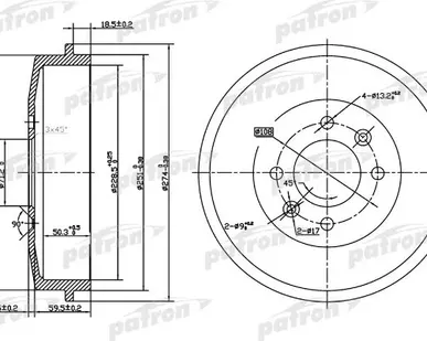 фото PDR1126 Барабан тормозной