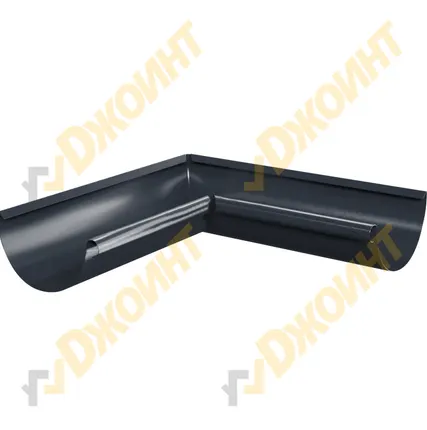 Фото №1 Угол желоба внутренний круглый D125 RAL 7024 мокрый асфальт