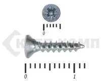 фото Саморез белый цинк POZY 2,5х12 Средняя фасовка (5000шт)