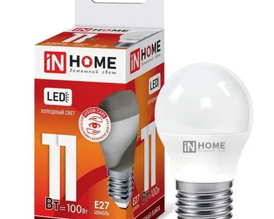 фото Лампа светодиодная LED-ШАР-VC 11Вт 230В E27 6500К 990лм IN HOME 4690612024943