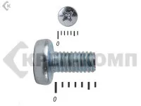 Фото №0 Винт полуцилиндрическая головка,цинк DIN7985 3х 6 Средняя фасовка (2500шт)