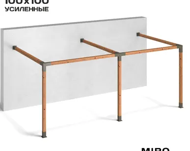 фото Коннекторы для беседки из бруса 100х100 Double TERRACE мох
