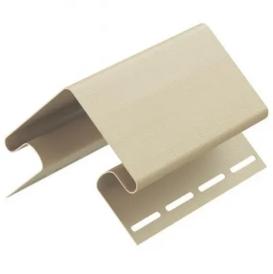 Фото №0 Профиль для сайдинга Docke STANDART и PREMIUM Внешний угол 75 мм Крем-брюле