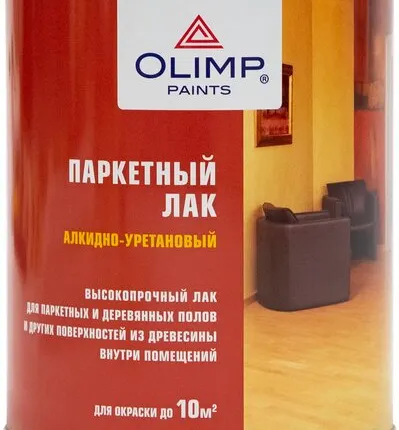 Фото №0 Лак OLIMP Лак для отделки паркета OLIMP 0,9 л матовый