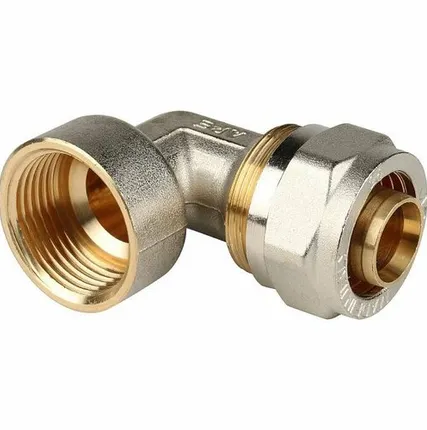 Фото №0 Угольник-переходник STOUT с внутренней резьбой 1 x26 для металлопластиковых труб винтовой