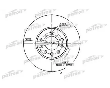 фото Patron Диск тормозной перед Astra H ор 93197592 Patron PBD4048