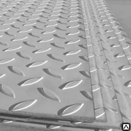 Фото №0 Лист 4 мм.1500 х 6000 рифленый чечевица, ромб.