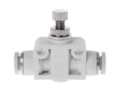 фото Кран игольчатый для пневмошлангов 10 х 6 мм (белый)