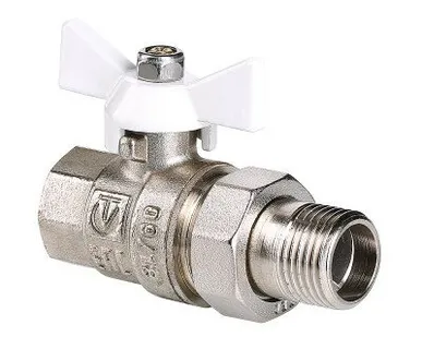 фото Кран шар. американка 3/4" Base Valtec баб вн.-нар.БЕЛАЯ (7/84)