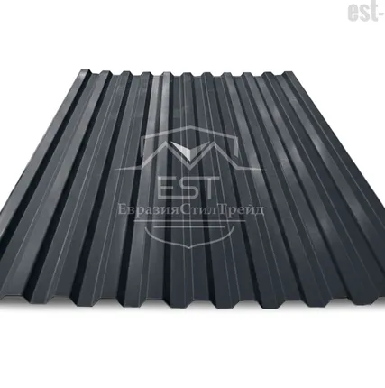 Фото №0 Профнастил С-21х1000 Pe 0.45 | RAL 7024 Серый графит