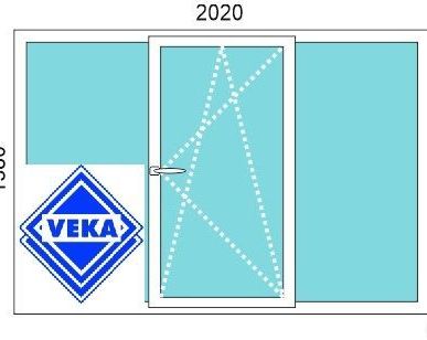 фото Пластиковое окно 2020х1380 профиль VEKA