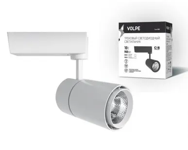 фото Светильник трековый ULB-Q252 10W/WW/H WHITE Светильник светодиодный трековый. 10 Вт. 900Лм. Теплый белый свет (3000К). Корпус белый. 6,5*16,5см. ТМ Volpe.
