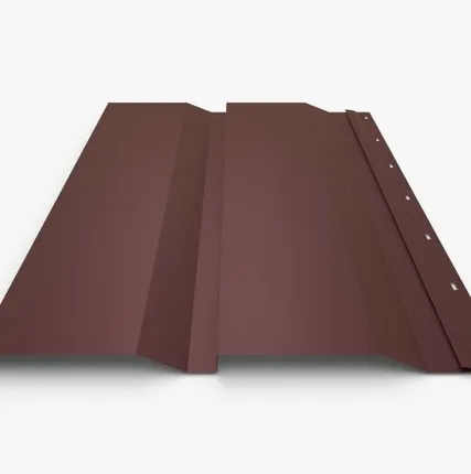 Фото №0 Сайдинг Металлический сайдинг «Корабельная доска» 0.47-0.50 мм RAL 3005, Винно-красный