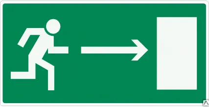 Фото №0 Знак Е24 Указатель эвакуационного выхода выхода 150х300мм пленка