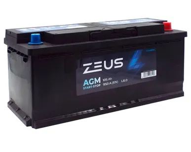 фото Аккумулятор ZEUS AGM 105 Ач о.п.